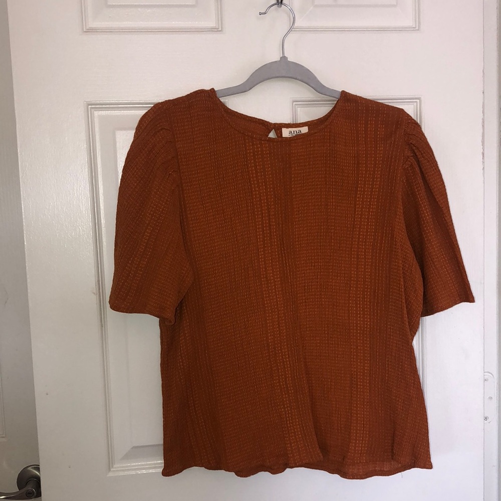 🔥 Rusty Orange color Bell sleeve work blouse 🔥